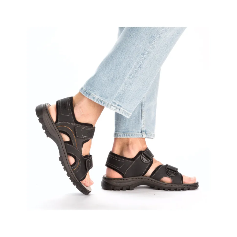 Flash Sale Rieker Sandal Herre Sort