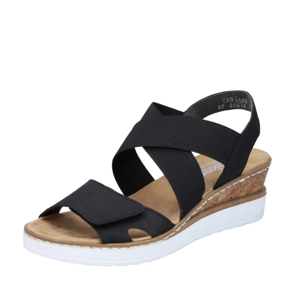 Clearance Rieker Sandal Dame Sort