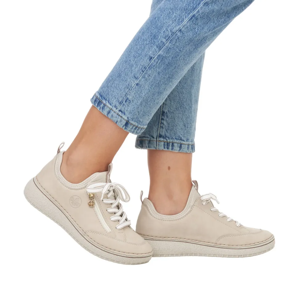 Best Sale Rieker Sneakers Dame Beige