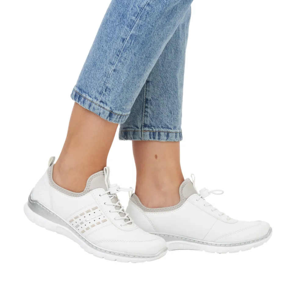 Outlet Rieker Sneakers Dame Hvid