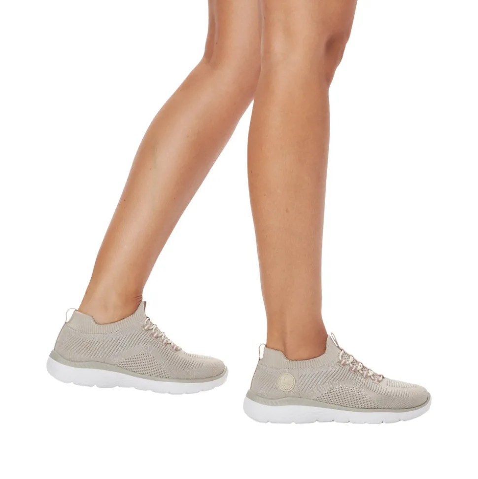 Cheap Rieker Sneakers Dame Beige